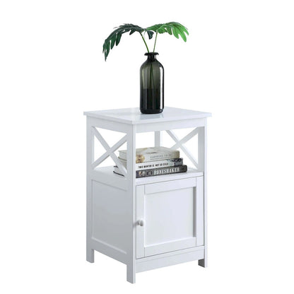 Table d'appoint Oxford de Convenience Concepts avec armoire de rangement et étagère