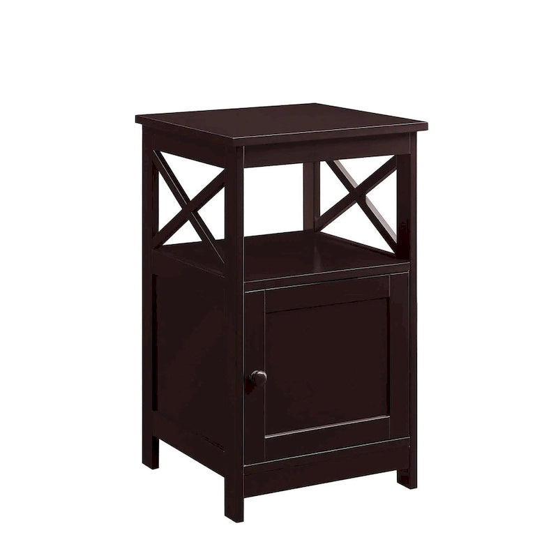 Table d'appoint Oxford de Convenience Concepts avec armoire de rangement et étagère