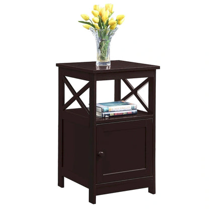 Table d'appoint Oxford de Convenience Concepts avec armoire de rangement et étagère