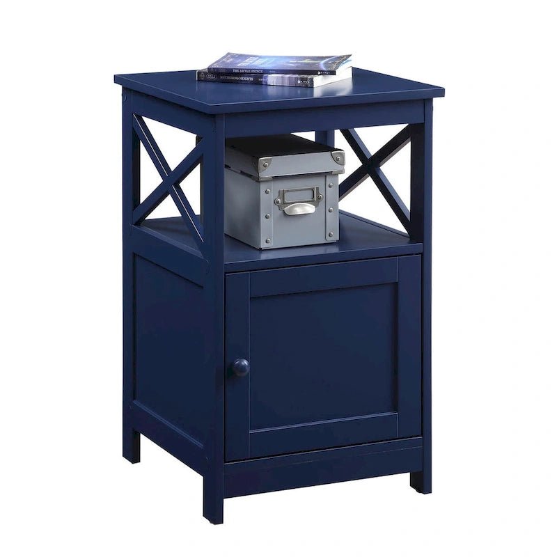 Table d'appoint Oxford de Convenience Concepts avec armoire de rangement et étagère