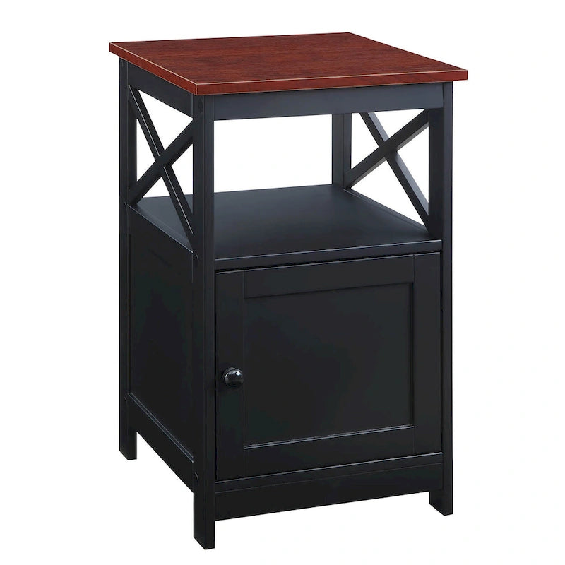 Table d'appoint Oxford de Convenience Concepts avec armoire de rangement et étagère
