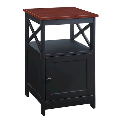 Table d'appoint Oxford de Convenience Concepts avec armoire de rangement et étagère