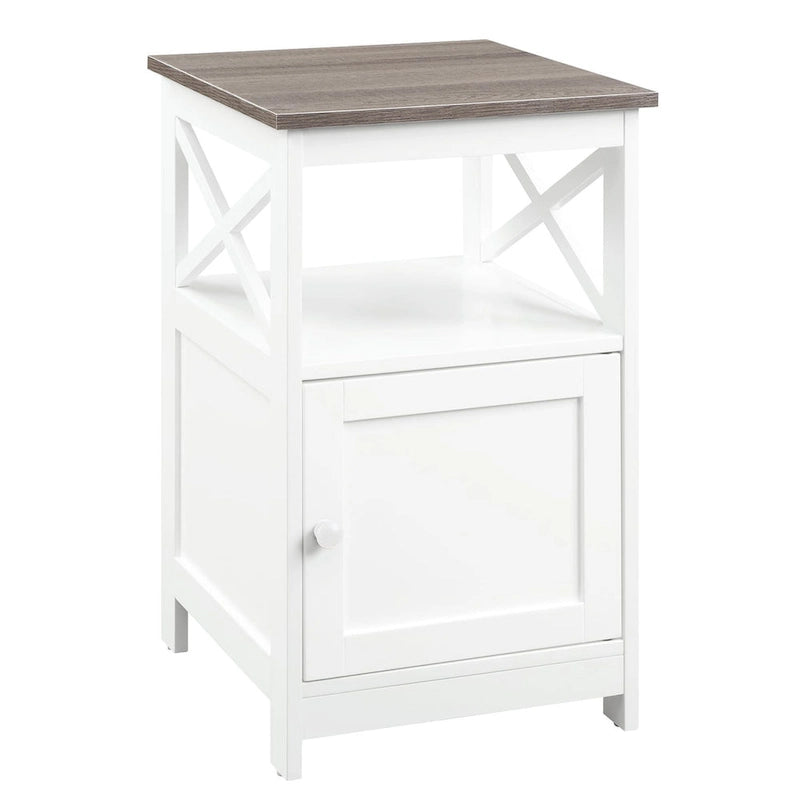 Table d'appoint Oxford de Convenience Concepts avec armoire de rangement et étagère