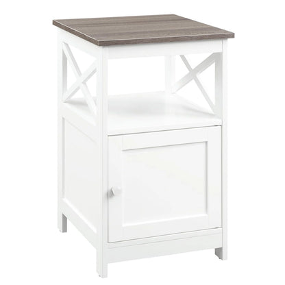 Table d'appoint Oxford de Convenience Concepts avec armoire de rangement et étagère