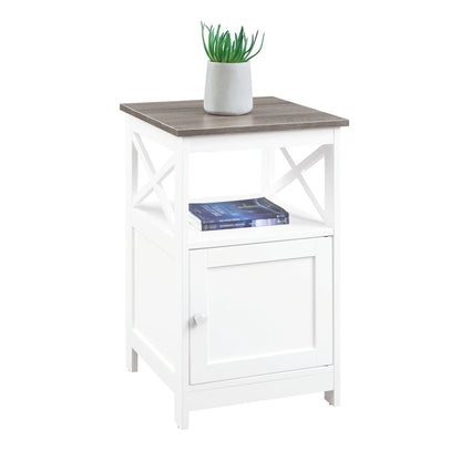 Table d'appoint Oxford de Convenience Concepts avec armoire de rangement et étagère