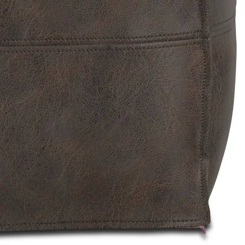 Pouf carré bohème Erving en cuir WYNDENHALL