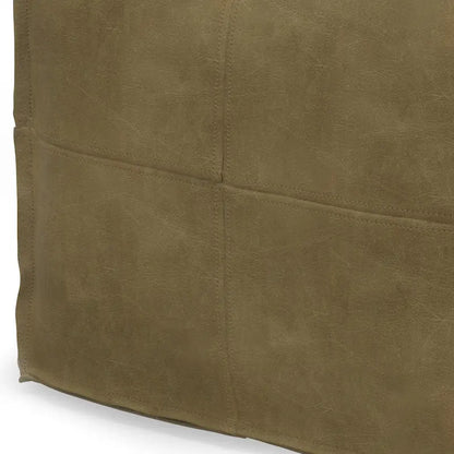 Pouf carré bohème Erving en cuir WYNDENHALL