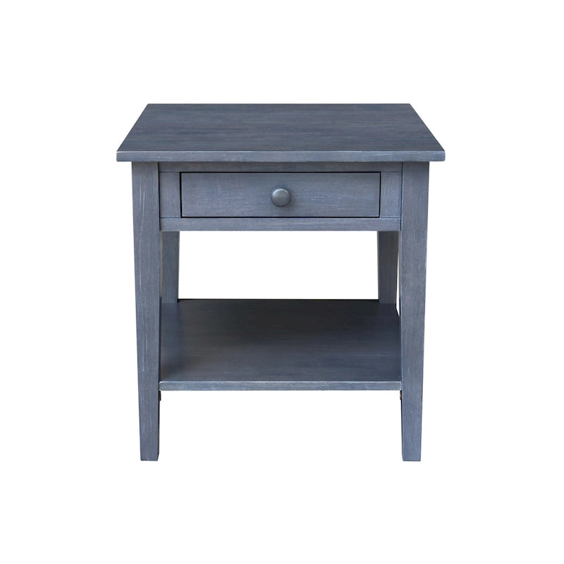 Table d'appoint carrée Spencer en bois d'hévéa massif - 61 cm L x 61 cm P x 64 cm H