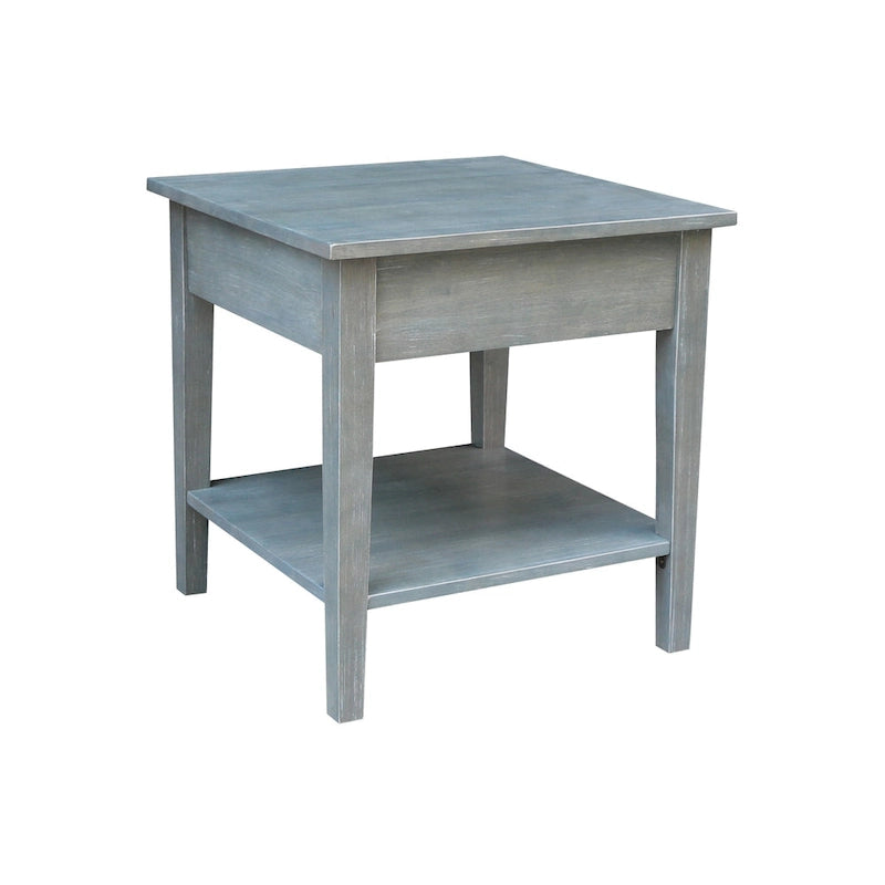 Table d'appoint carrée Spencer en bois d'hévéa massif - 61 cm L x 61 cm P x 64 cm H