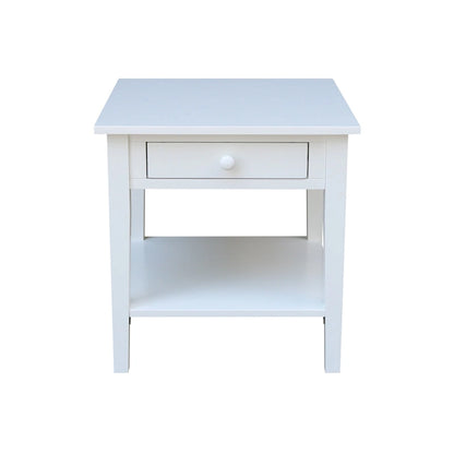 Table d'appoint carrée Spencer en bois d'hévéa massif - 61 cm L x 61 cm P x 64 cm H