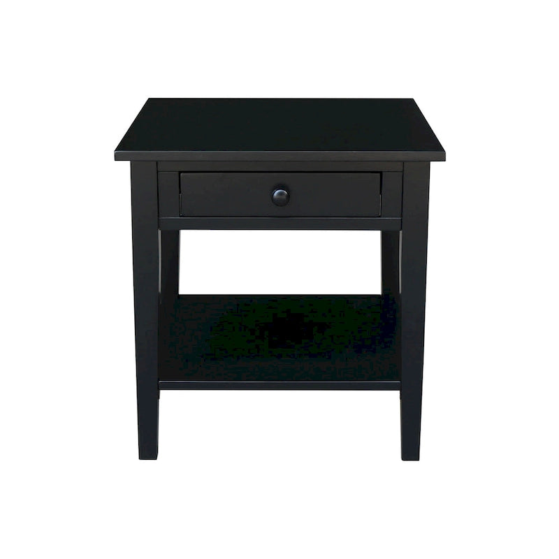 Table d'appoint carrée Spencer en bois d'hévéa massif - 61 cm L x 61 cm P x 64 cm H