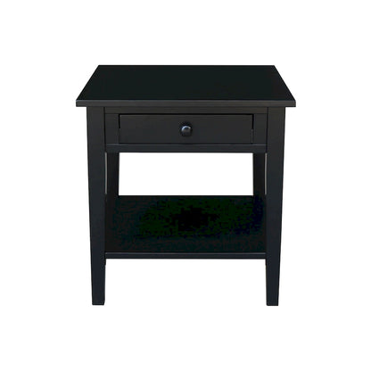 Table d'appoint carrée Spencer en bois d'hévéa massif - 61 cm L x 61 cm P x 64 cm H