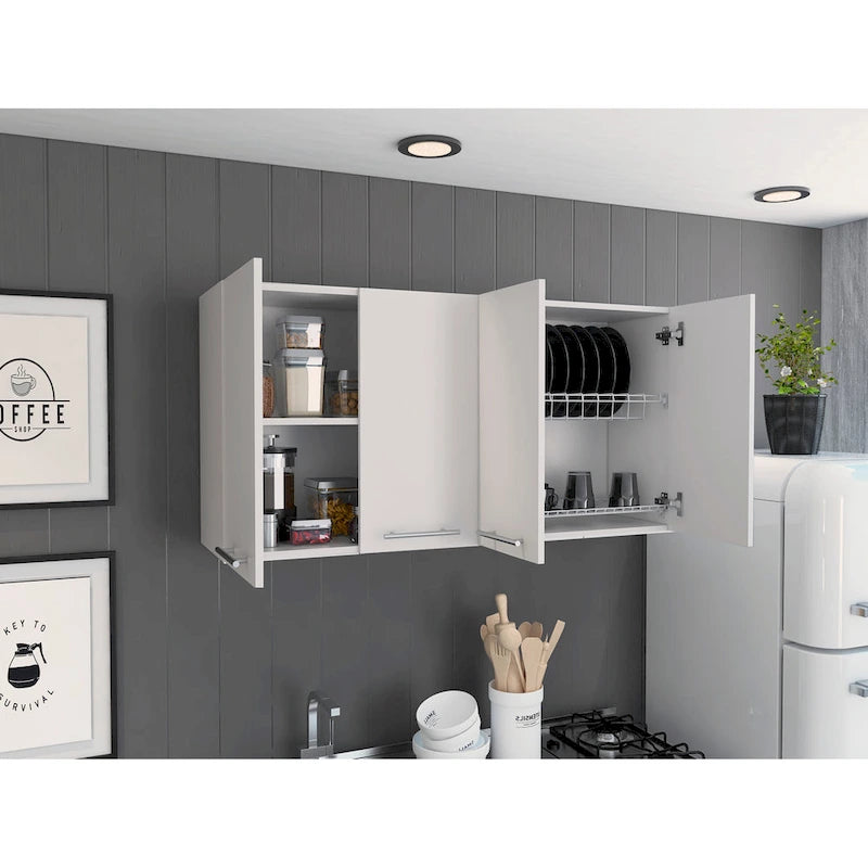 Armoire murale FM Furniture Sitka, deux compartiments spacieux
