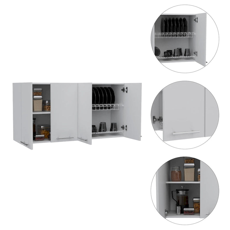 Armoire murale FM Furniture Sitka, deux compartiments spacieux