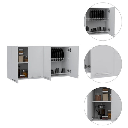 Armoire murale FM Furniture Sitka, deux compartiments spacieux