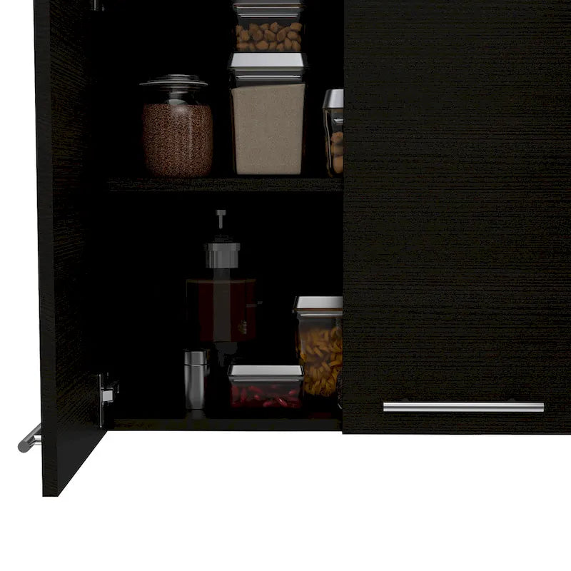 Armoire murale FM Furniture Sitka, deux compartiments spacieux