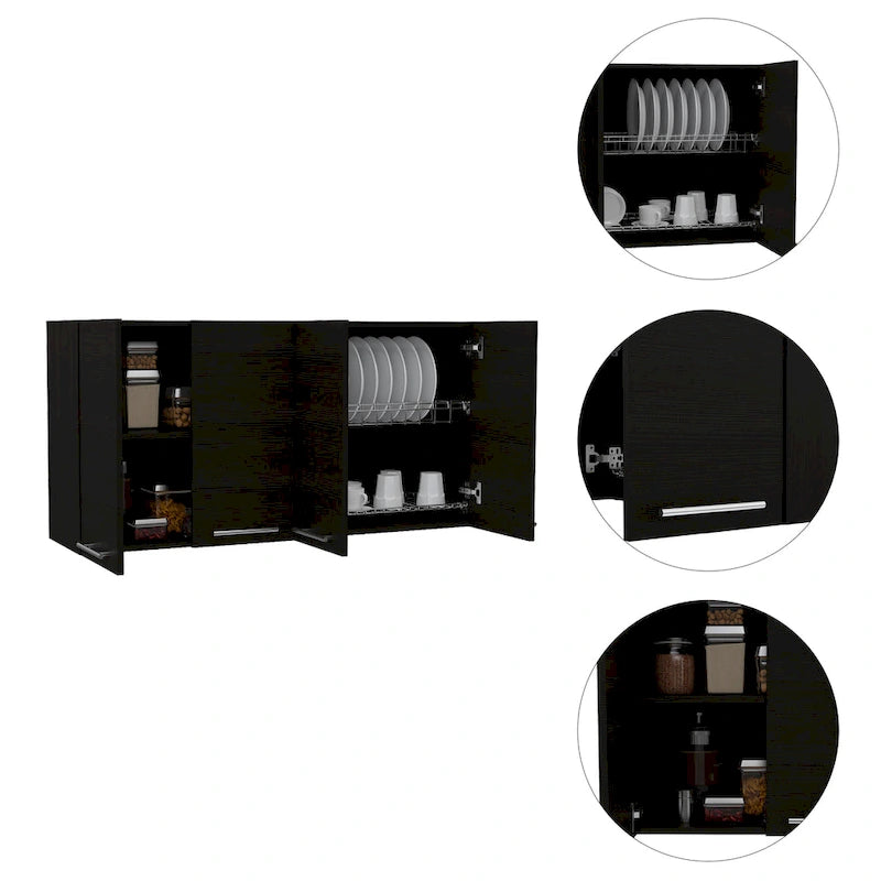 Armoire murale FM Furniture Sitka, deux compartiments spacieux