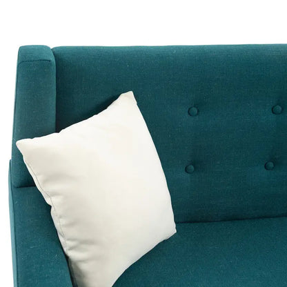 Ensemble fauteuil et causeuse 3 pièces en lin capitonné