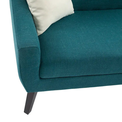 Ensemble fauteuil et causeuse 3 pièces en lin capitonné