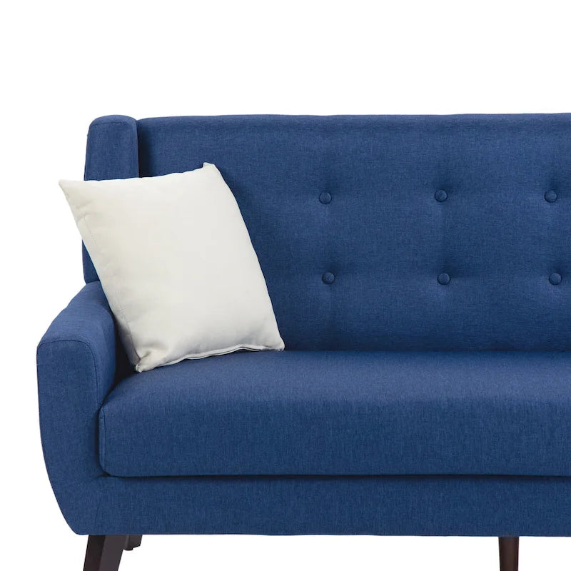 Ensemble fauteuil et causeuse 3 pièces en lin capitonné