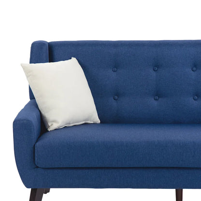 Ensemble fauteuil et causeuse 3 pièces en lin capitonné