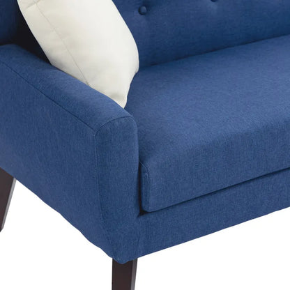 Ensemble fauteuil et causeuse 3 pièces en lin capitonné