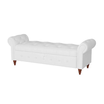 Banc de lit en tissu 63 avec rangement