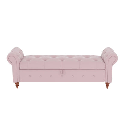 Banc de lit en tissu 63 avec rangement