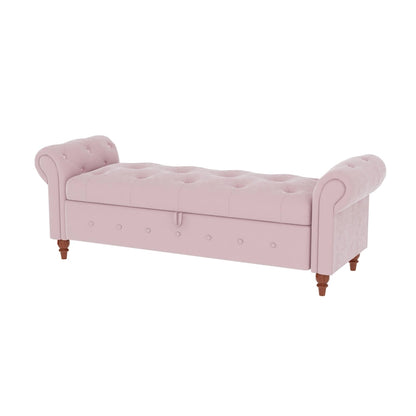 Banc de lit en tissu 63 avec rangement