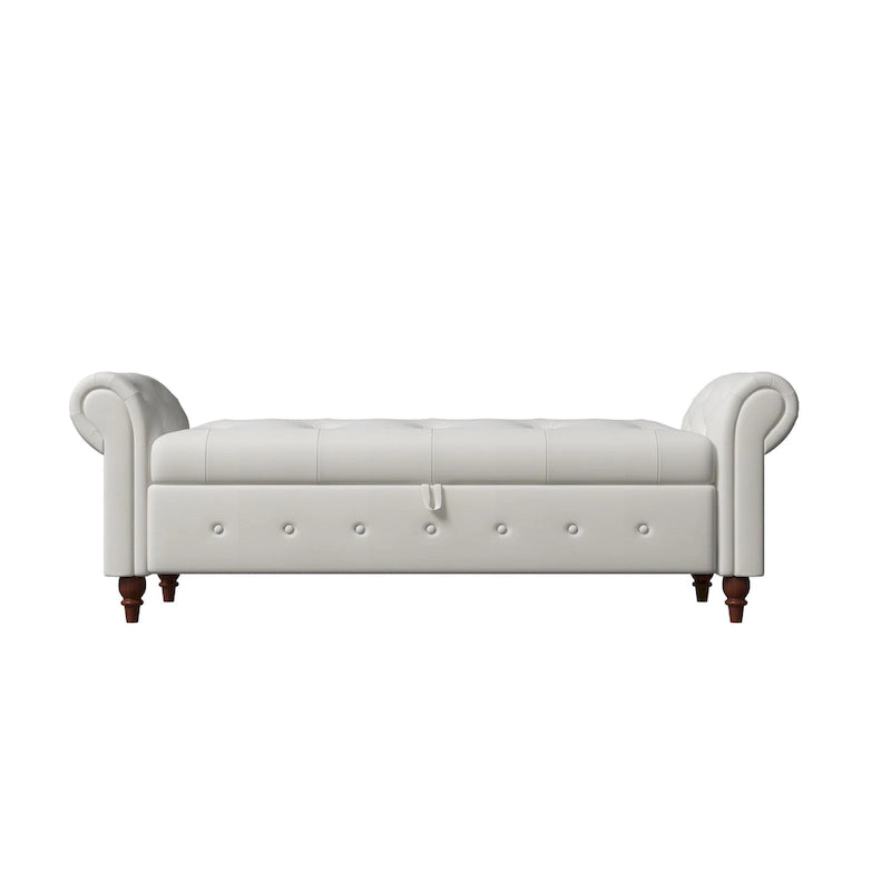 Banc de lit en tissu 63 avec rangement