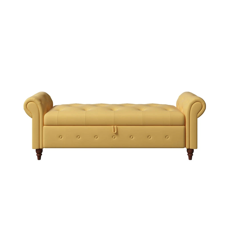 Banc de lit en tissu 63 avec rangement