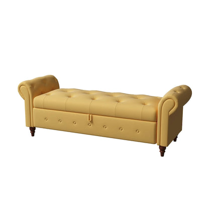 Banc de lit en tissu 63 avec rangement