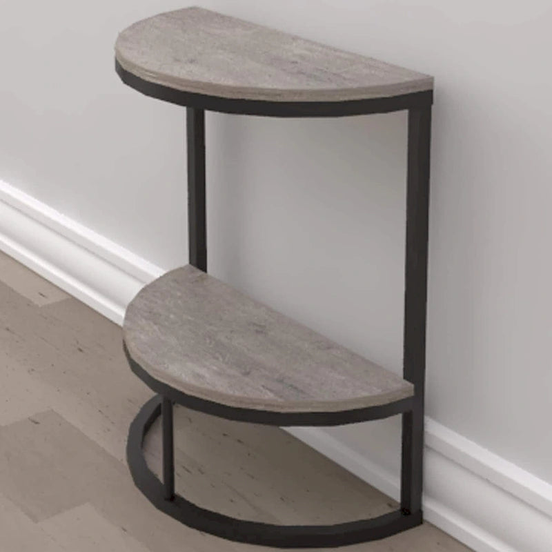 Table d'appoint demi-ronde, table d'appoint étroite, table fine en forme de C pour canapé