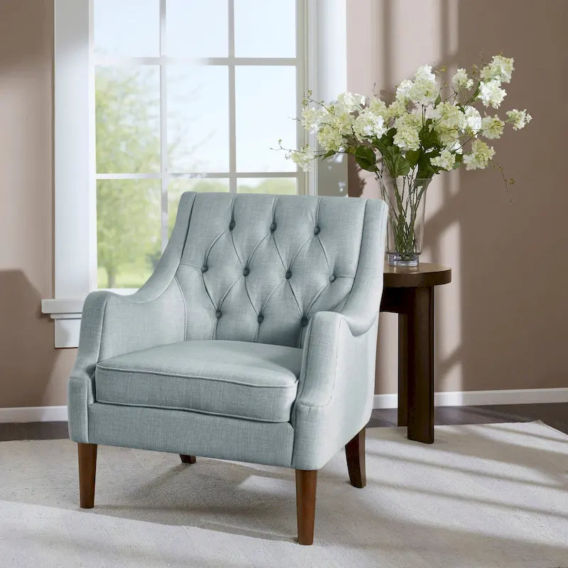 Fauteuil d'appoint capitonné Madison Park Elle
