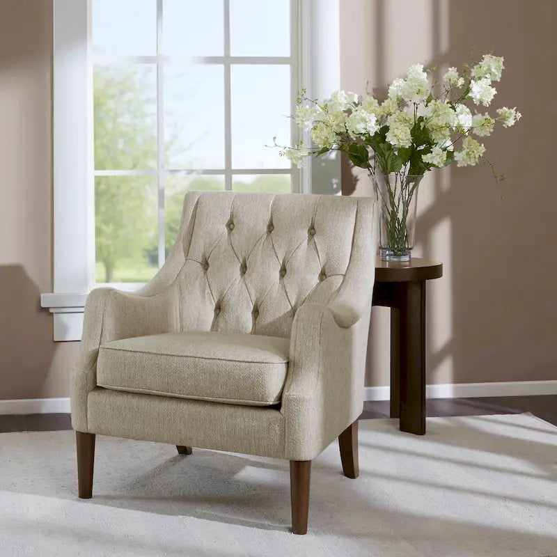 Fauteuil d'appoint capitonné Madison Park Elle