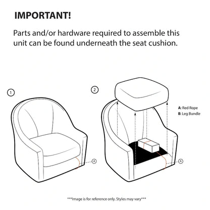 Fauteuil d'appoint capitonné Madison Park Elle