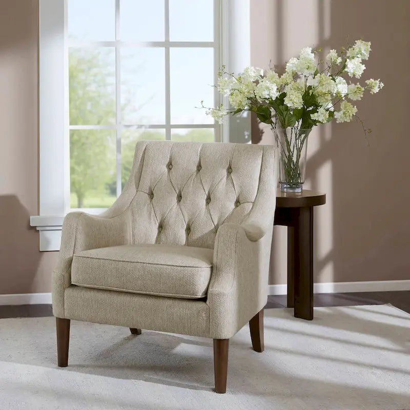 Fauteuil d'appoint capitonné Madison Park Elle