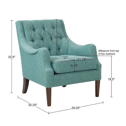 Fauteuil d'appoint capitonné Madison Park Elle