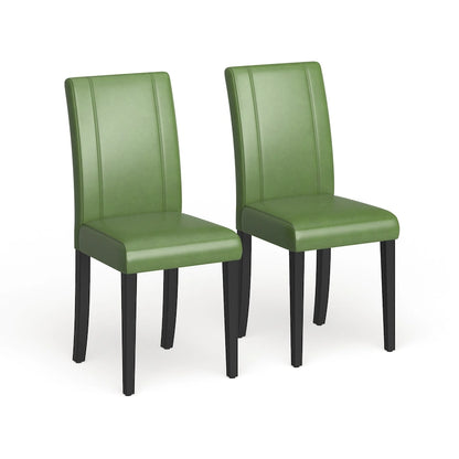 Chaises Parson rembourrées en bois massif et similicuir de style urbain Roundhill Furniture (lot de 2)