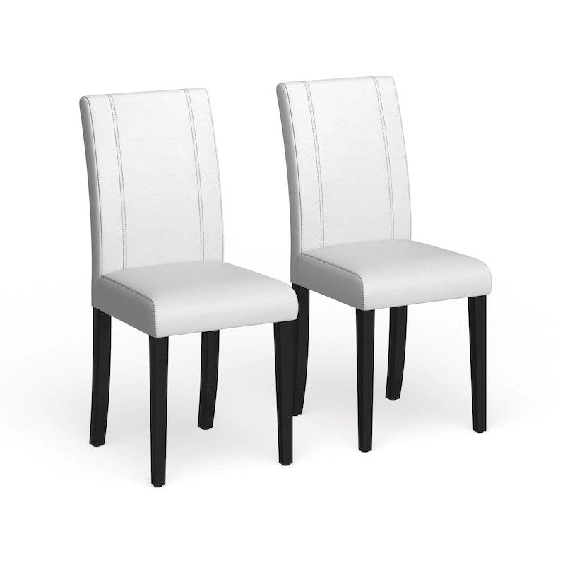 Chaises Parson rembourrées en bois massif et similicuir de style urbain Roundhill Furniture (lot de 2)