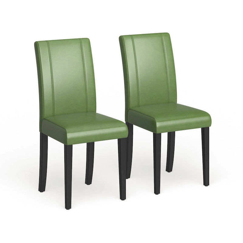 Chaises Parson rembourrées en bois massif et similicuir de style urbain Roundhill Furniture (lot de 2)