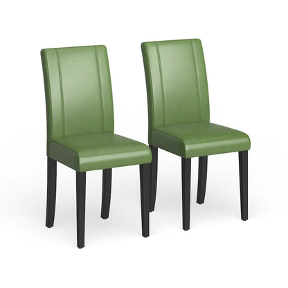 Chaises Parson rembourrées en bois massif et similicuir de style urbain Roundhill Furniture (lot de 2)