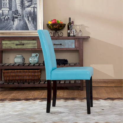 Chaises Parson rembourrées en bois massif et similicuir de style urbain Roundhill Furniture (lot de 2)