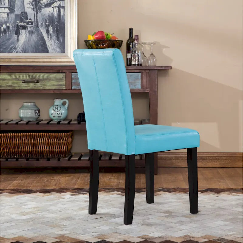 Chaises Parson rembourrées en bois massif et similicuir de style urbain Roundhill Furniture (lot de 2)