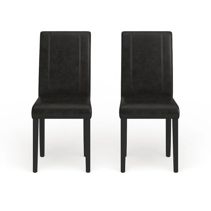 Chaises Parson rembourrées en bois massif et similicuir de style urbain Roundhill Furniture (lot de 2)