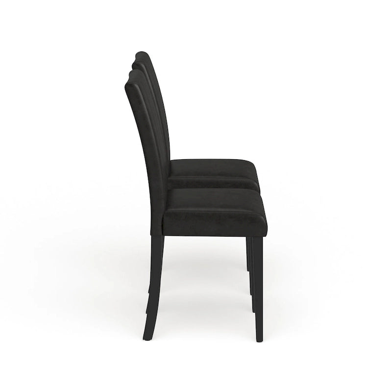 Chaises Parson rembourrées en bois massif et similicuir de style urbain Roundhill Furniture (lot de 2)