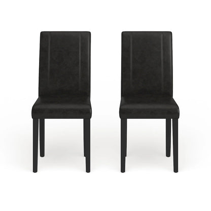 Chaises Parson rembourrées en bois massif et similicuir de style urbain Roundhill Furniture (lot de 2)