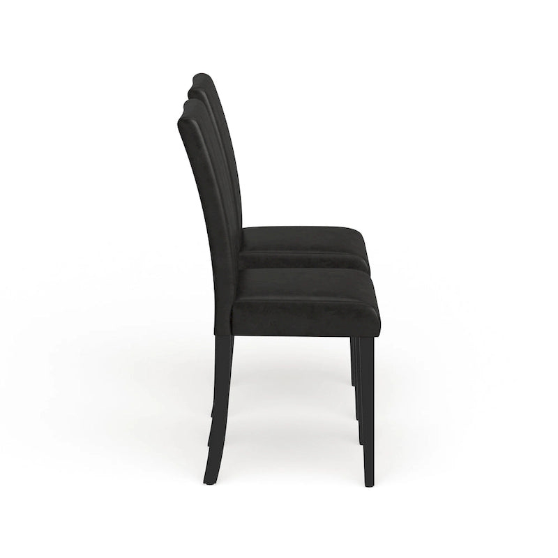 Chaises Parson rembourrées en bois massif et similicuir de style urbain Roundhill Furniture (lot de 2)