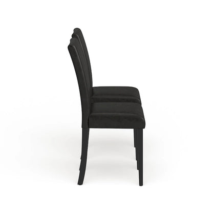 Chaises Parson rembourrées en bois massif et similicuir de style urbain Roundhill Furniture (lot de 2)