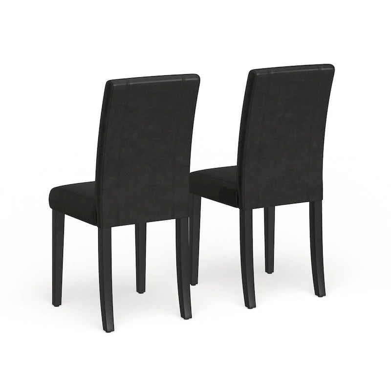 Chaises Parson rembourrées en bois massif et similicuir de style urbain Roundhill Furniture (lot de 2)